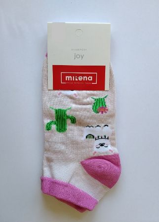 Zobrazit detail produktu - Dívčí ponožky nízké Milena Kaktus Obrázek Dívčí ponožky nízké Milena Kaktus